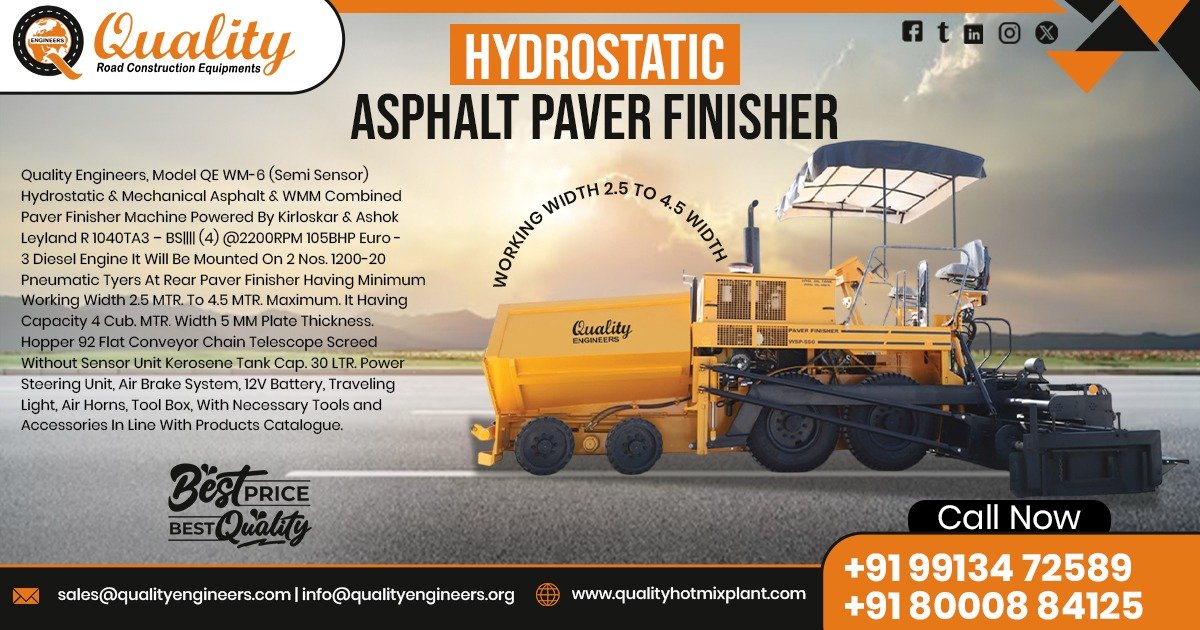 Hydrostatic Asphalt Paver Finisher in Jharkhand