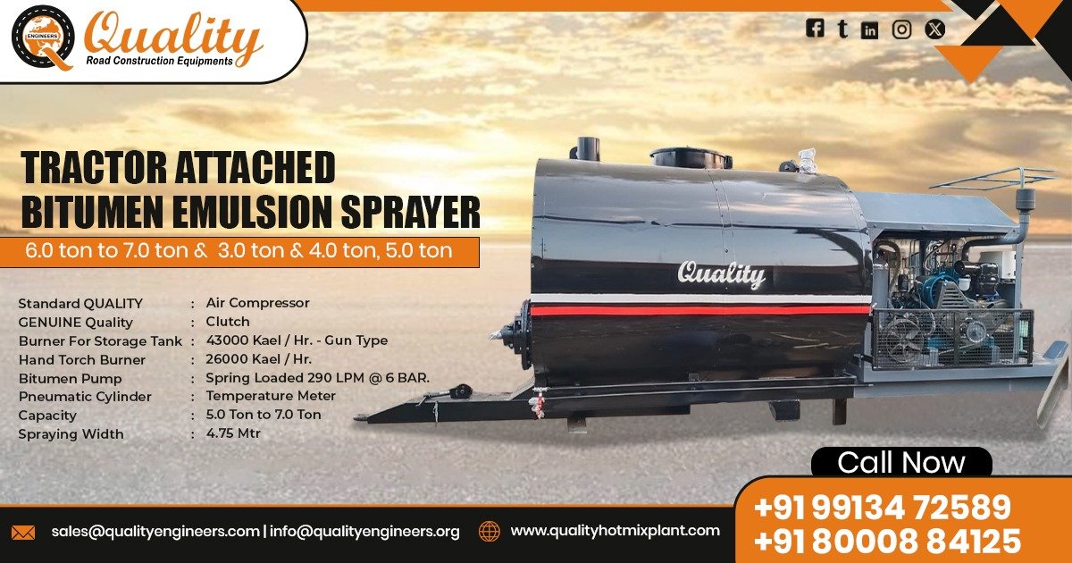 Tractor Attached Bitumen Emulsion Sprayer in Punjab