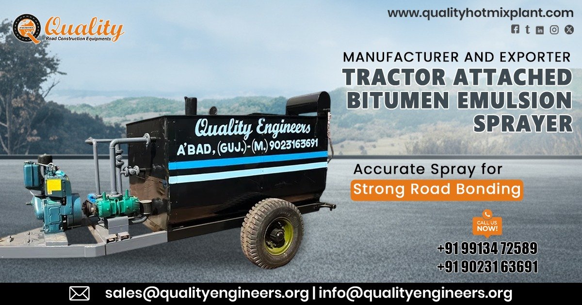 Tractor Attached Bitumen Emulsion Sprayer in Karnataka