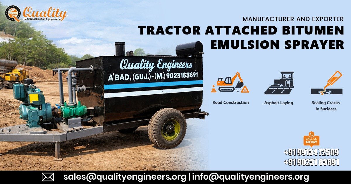 Tractor Attached Bitumen Emulsion Sprayer in Jharkhand