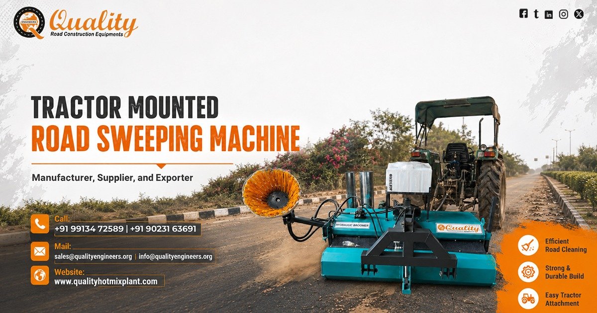 Tractor Mounted Road Sweeping Machine in Jharkhand