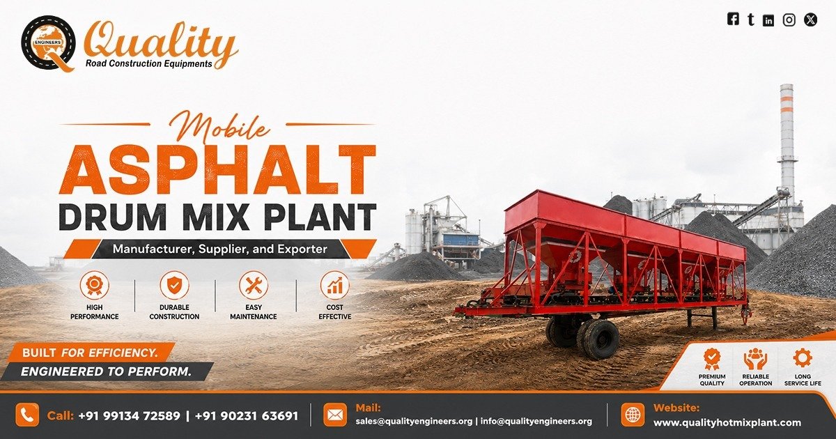 Mobile Asphalt Drum Mix Plant in Peru