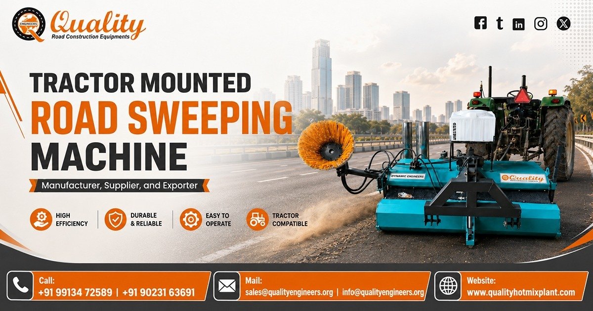 Tractor Mounted Road Sweeping Machine in Telangana