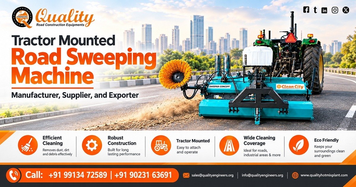 Tractor Mounted Road Sweeping Machine in Punjab