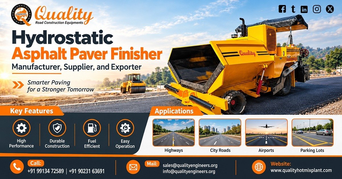 Hydrostatic Asphalt Paver Finisher Supplier in Odisha
